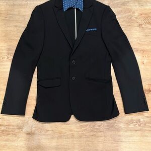 Scotch & Soda Black Blazer with Blue Details